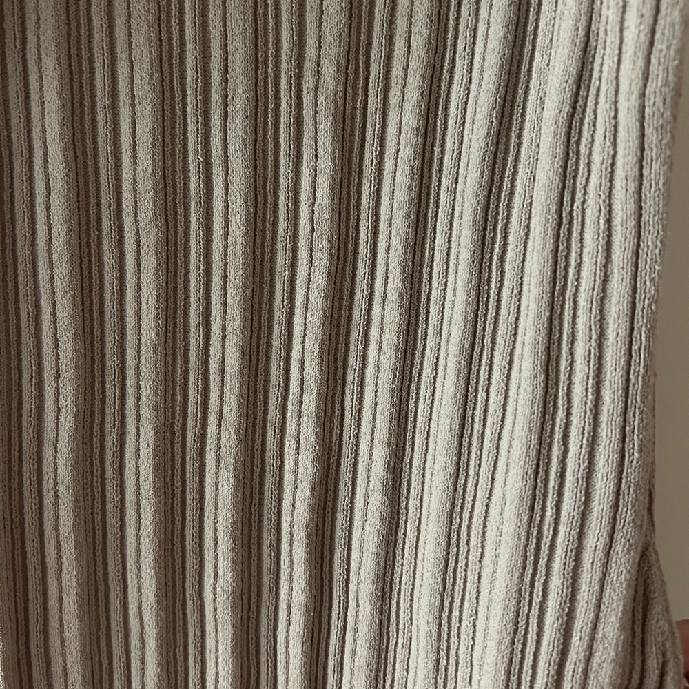 & Other Stories Beige Ribbed Midi Dress - Picture 8 of 9